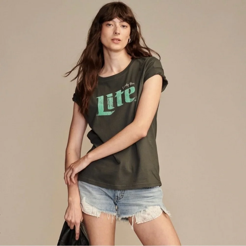 NWT Lucky Brand Miller Lite Flock Classic Crew - Picture 7 of 8